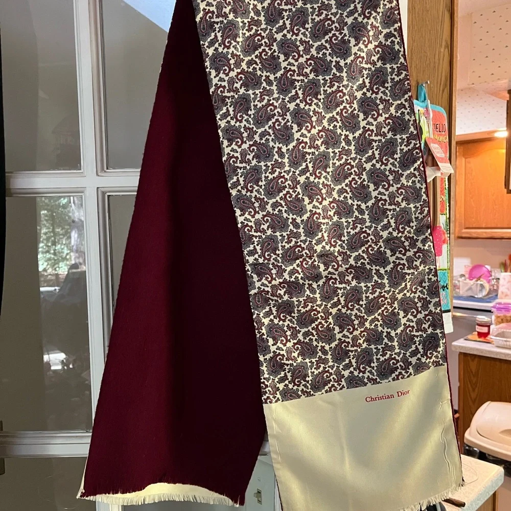 Christian Dior Silk and Wool Scarf